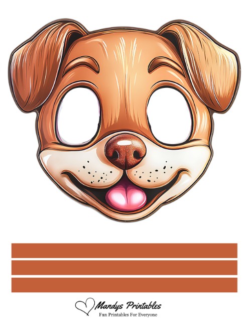 dog mask template printable