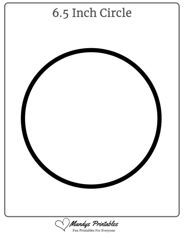 6.5 Inch Circle Templates