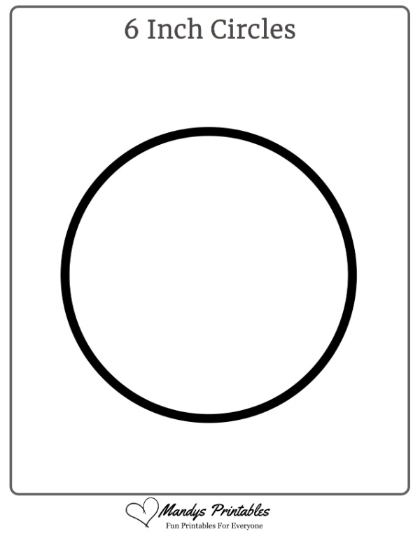 6 Inch Circle Templates