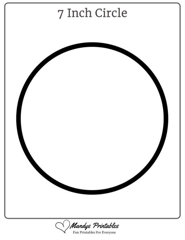 7 Inch Circle Templates