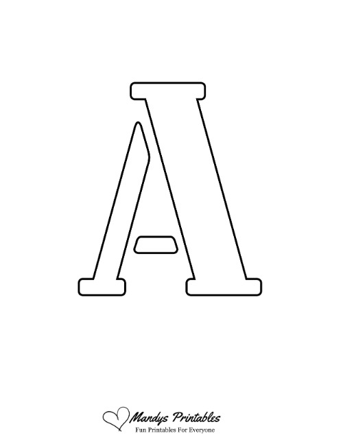 Stencil Uppercase Bubble Letter A