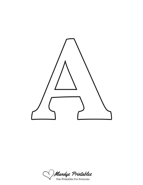 Serif Uppercase Bubble Letter A