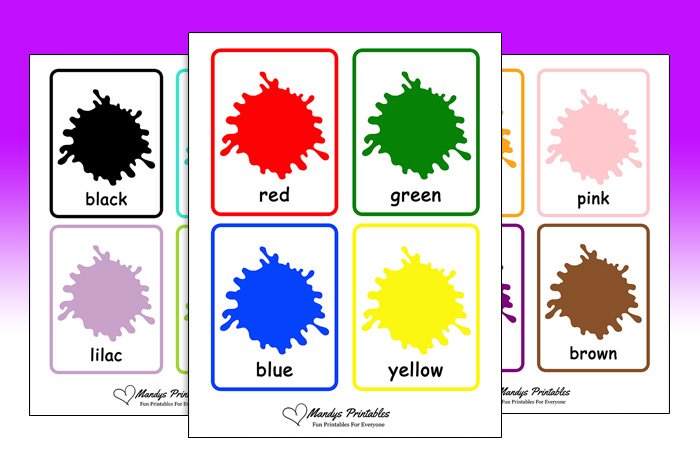 printable color flash cards
