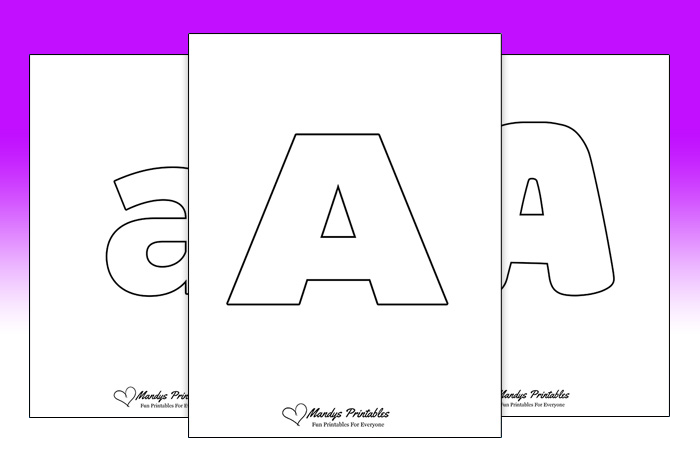bubble letter A templates