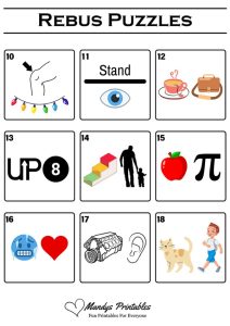 100 Printable Rebus Puzzles and Answers 100 Printable Rebus Puzzles and Answers
