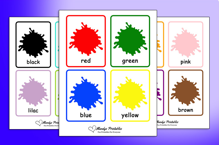 printable color flash cards