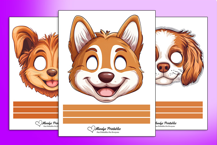 printable dog mask templates