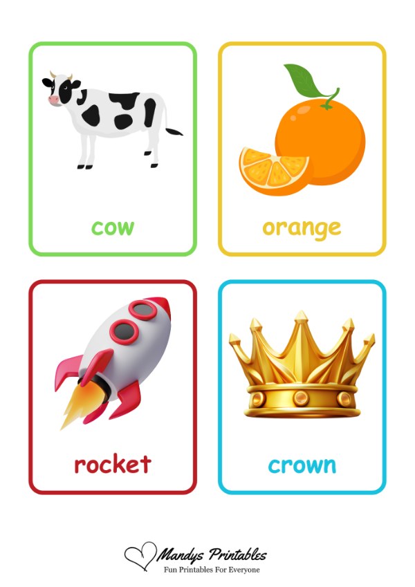 first word flash cards