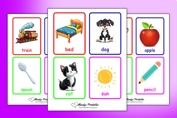 printable first word flash cards