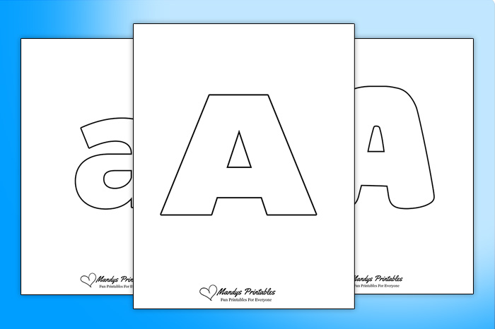 bubble letter A templates