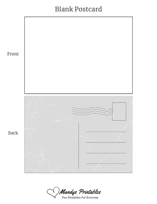 blank printable postcards