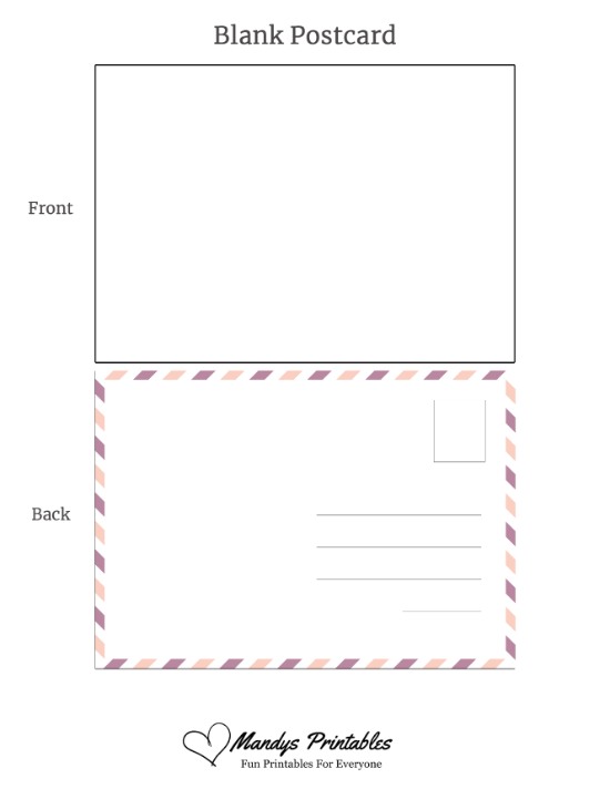 blank printable postcards