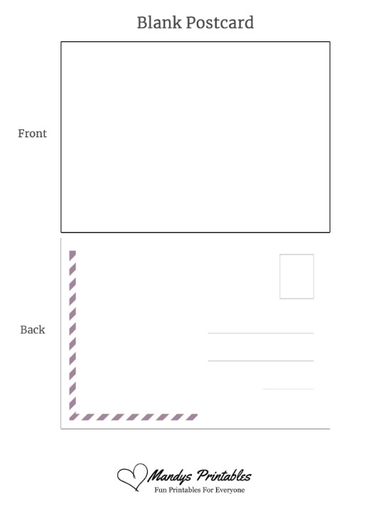 blank printable postcards