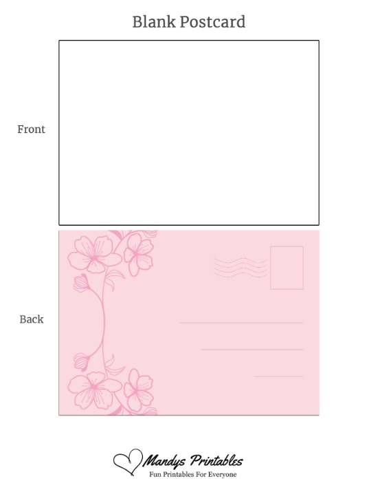 blank printable postcards