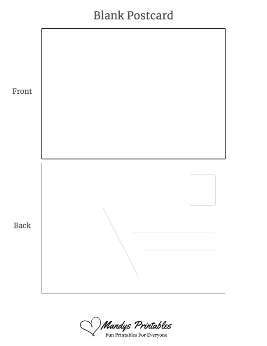 blank printable postcards