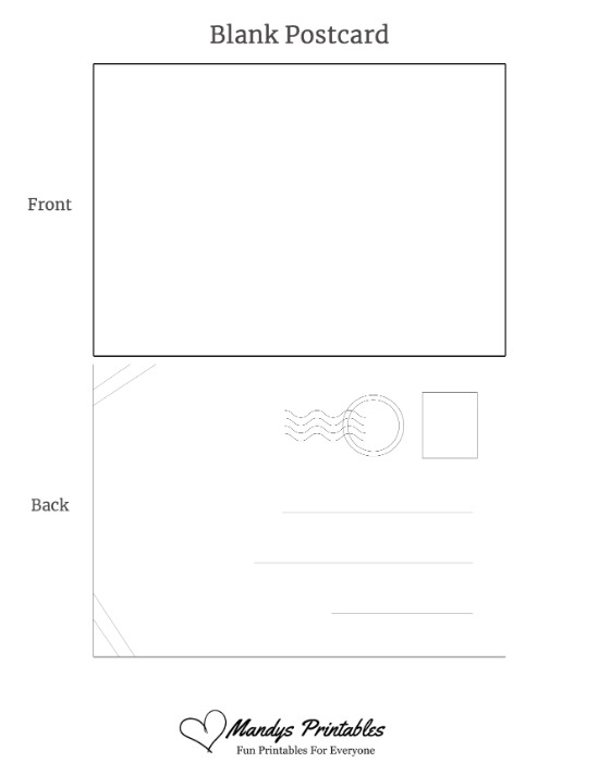 blank printable postcards