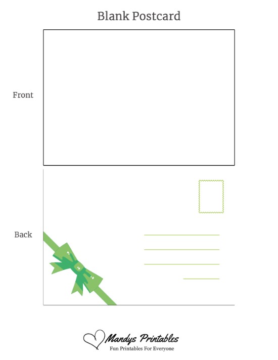 blank printable postcards