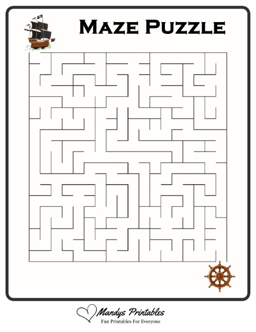 childrens maze to print