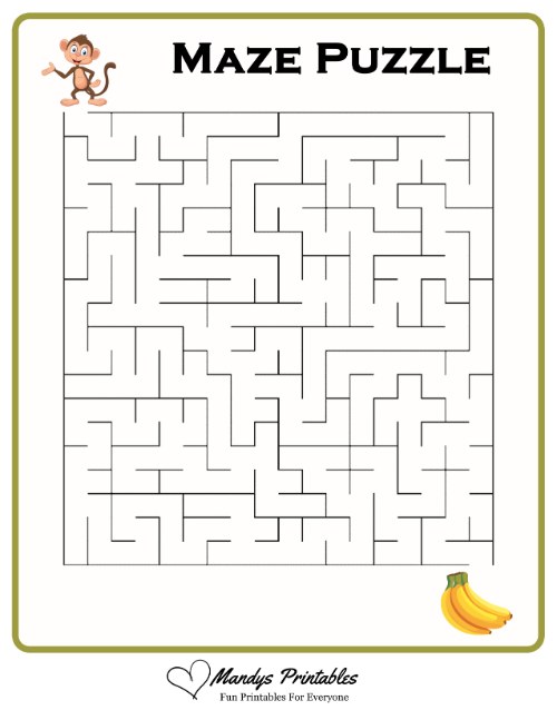 childrens maze to print