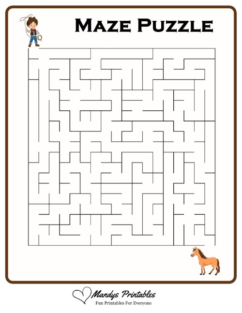 childrens maze to print