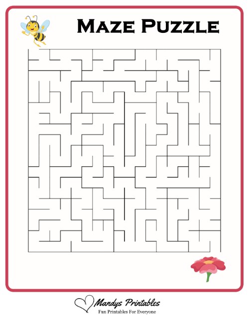 childrens maze to print