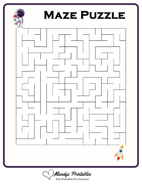 free maze puzzles to print