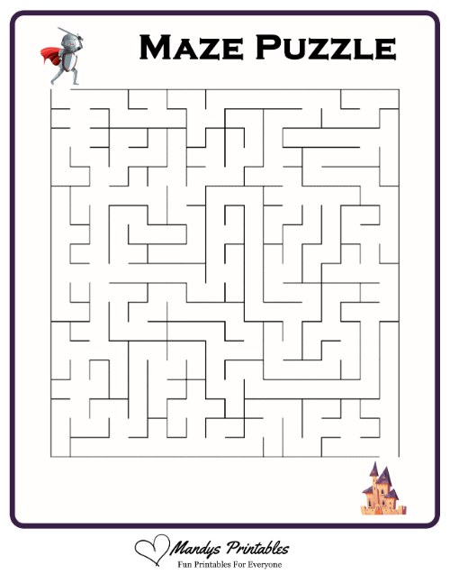 free maze puzzles to print