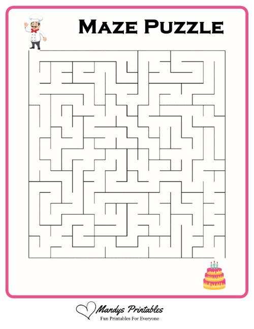 free maze puzzles to print