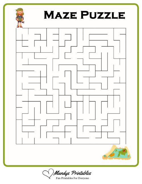 free maze puzzles to print