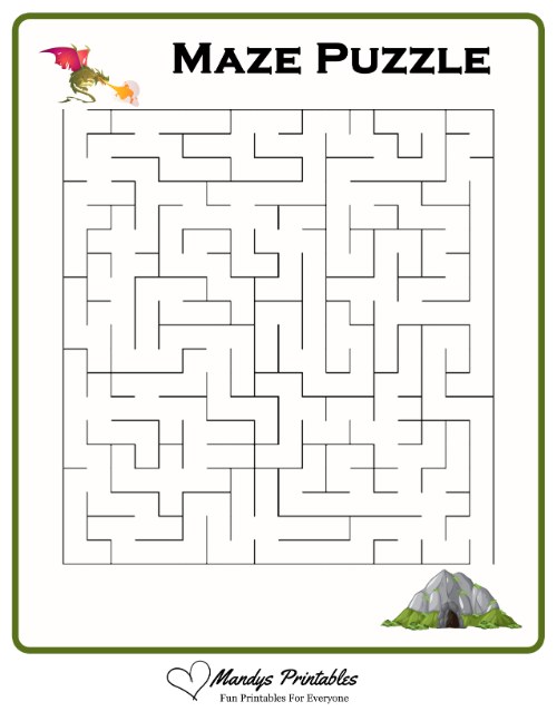 simple printable mazes