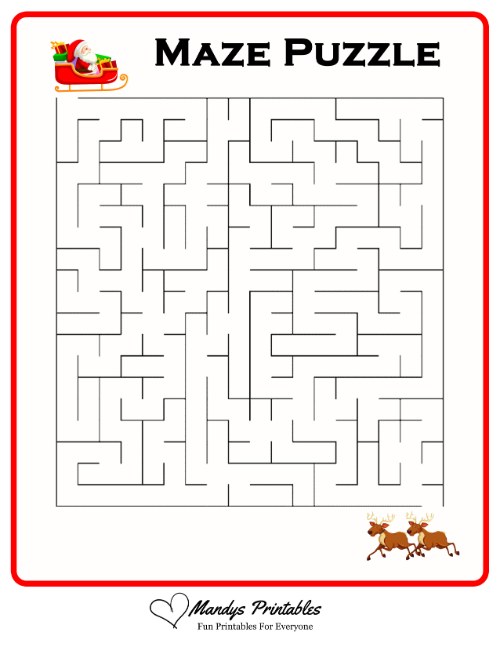 simple printable mazes