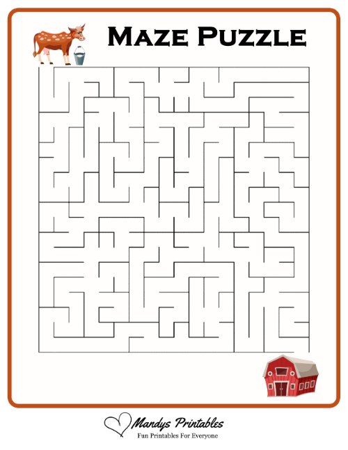 simple printable mazes