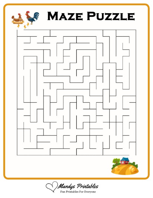 simple printable mazes