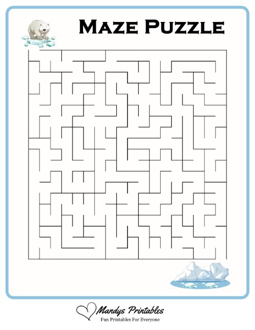 maze preschool printable