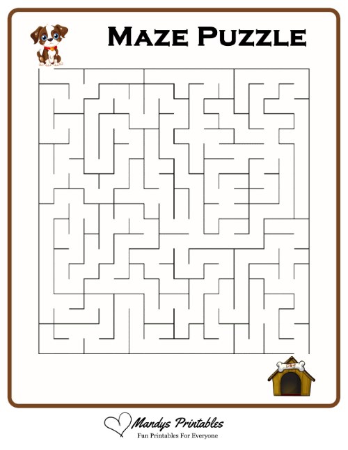 maze preschool printable