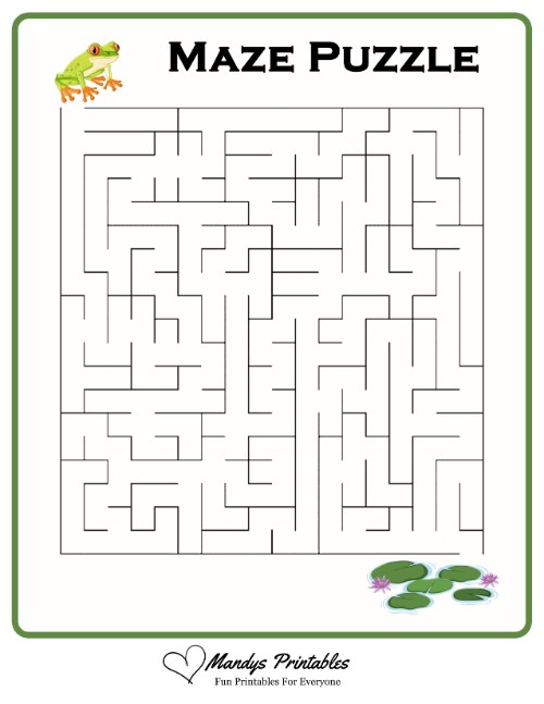 maze preschool printable