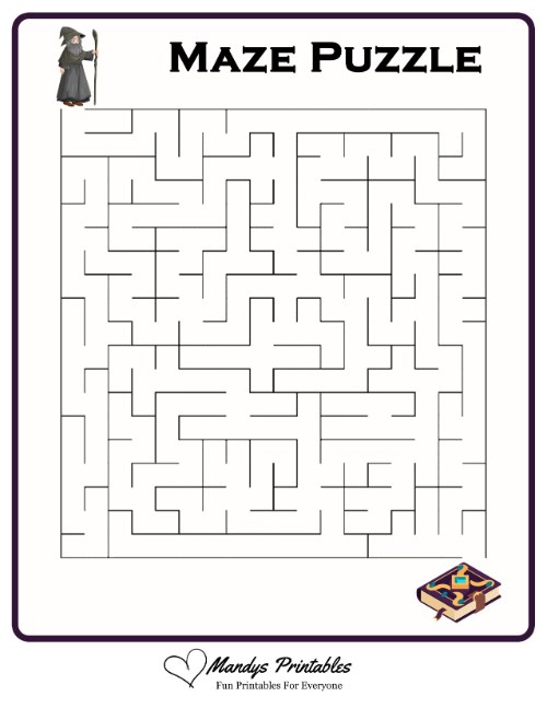 printable maze puzzles