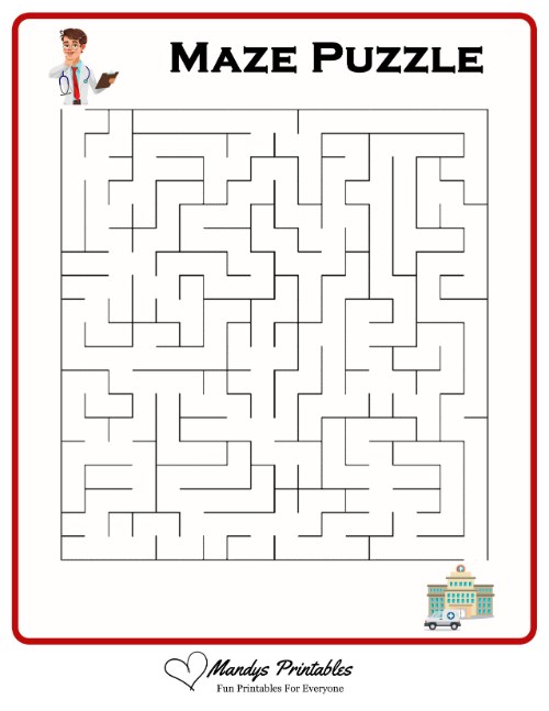 preschool maze printable