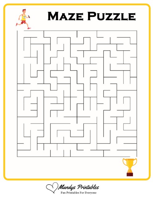 preschool maze printable