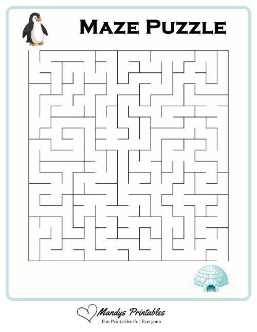 childrens maze puzzles