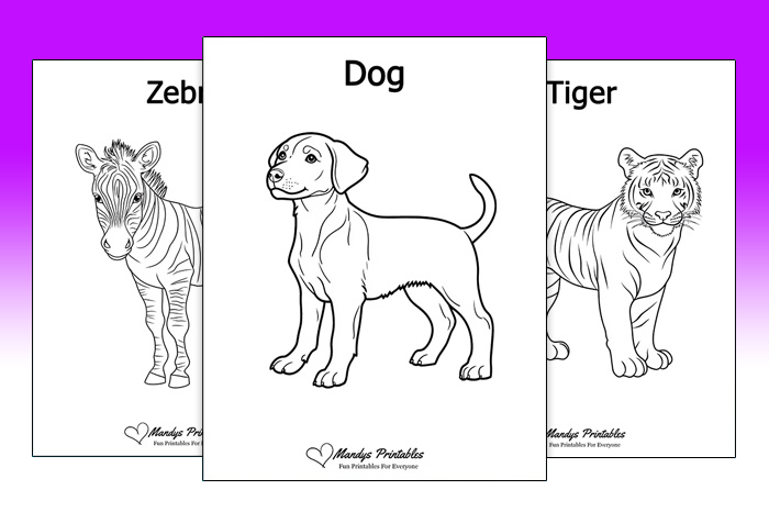 printable animal outlines