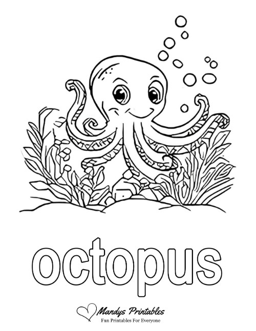 octopus coloring page