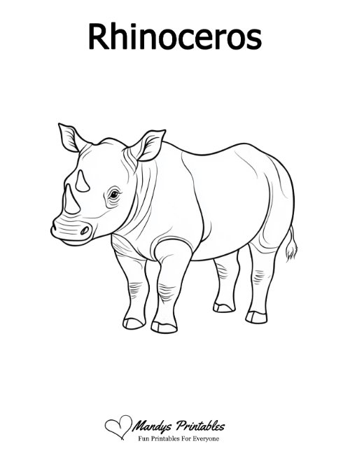 rhinoceros outline