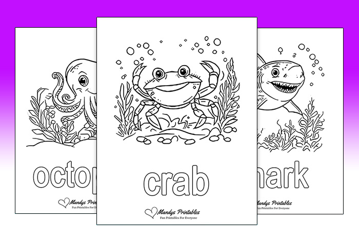 Printable Sea Animals Coloring Pages