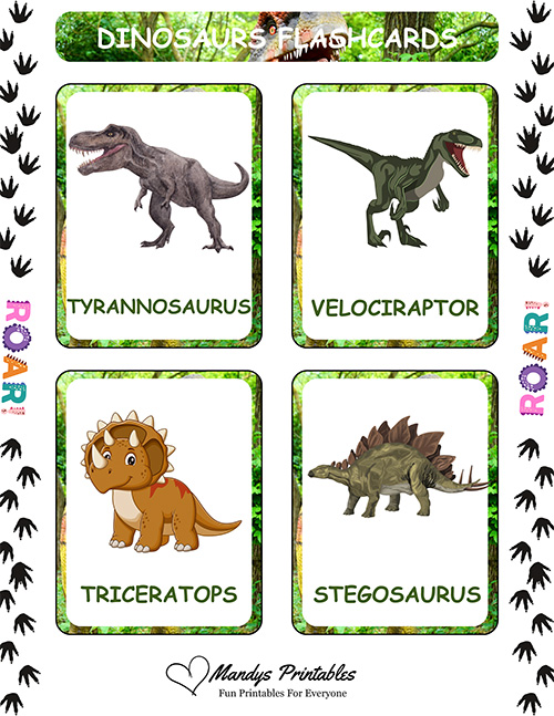 dinosaur flashcards