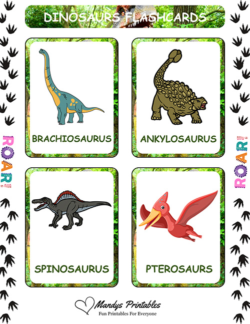 dinosaur flashcards