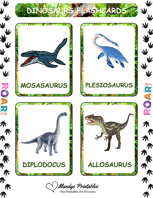 dinosaur flashcards