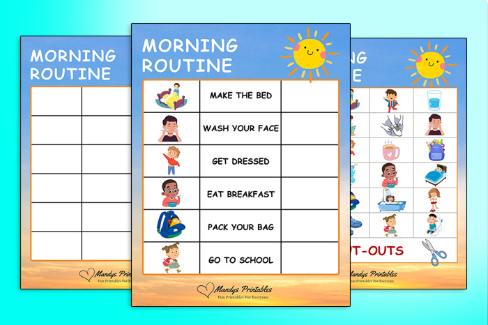 printable morning routine charts