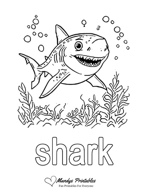 shark coloring page