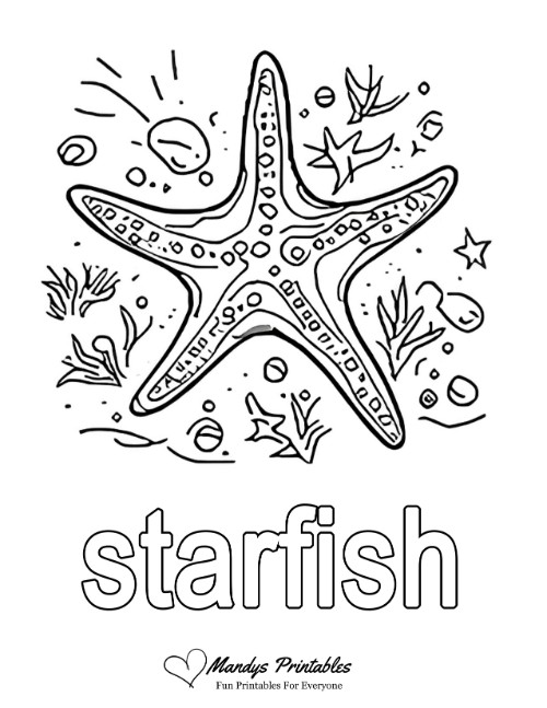 starfish coloring page